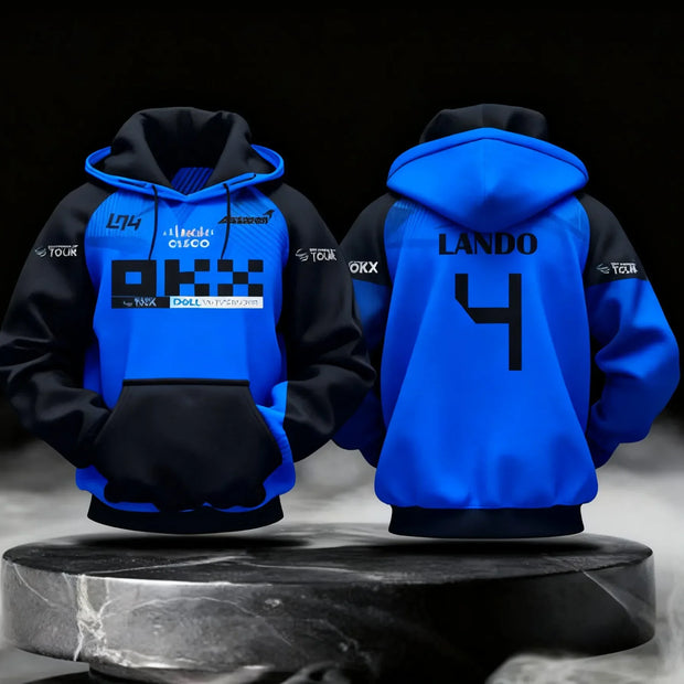Lando Norris NO.4 2025 new racing style long sleeved hooded sweatshirt