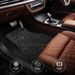 Gothic Black Skull 4PCS Crystal Velvet Car Floor Mat