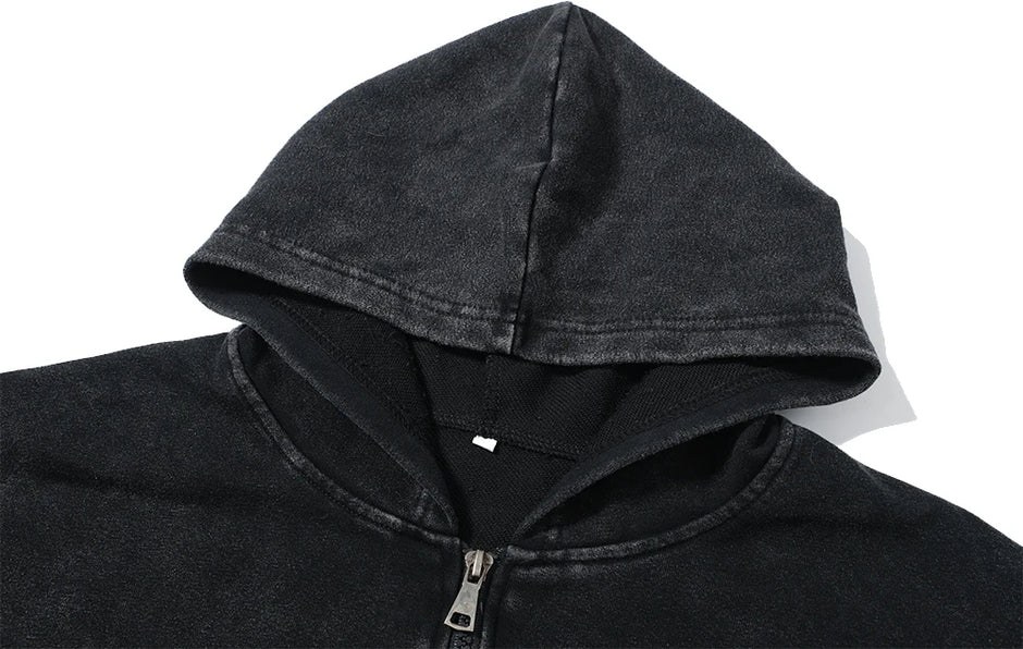 Berserk Wash Zip Up Hoodie