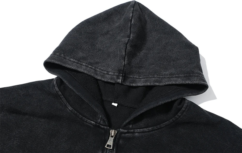 Berserk Wash Zip Up Hoodie