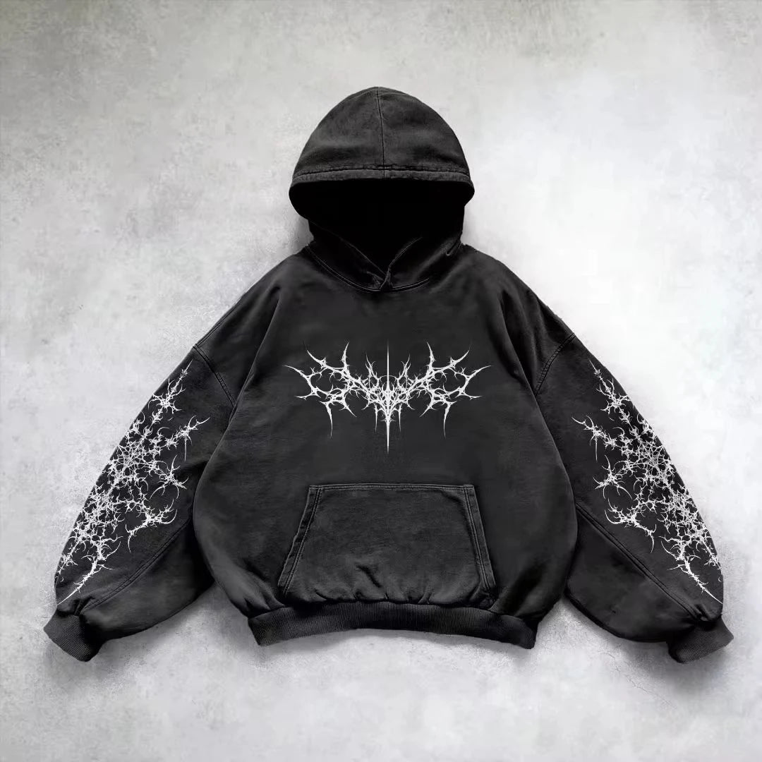 Retro Gothic Graphic Hoodie