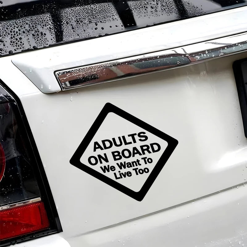 "ADULTS ON BOARD,We want to live too“creative&funny stickers