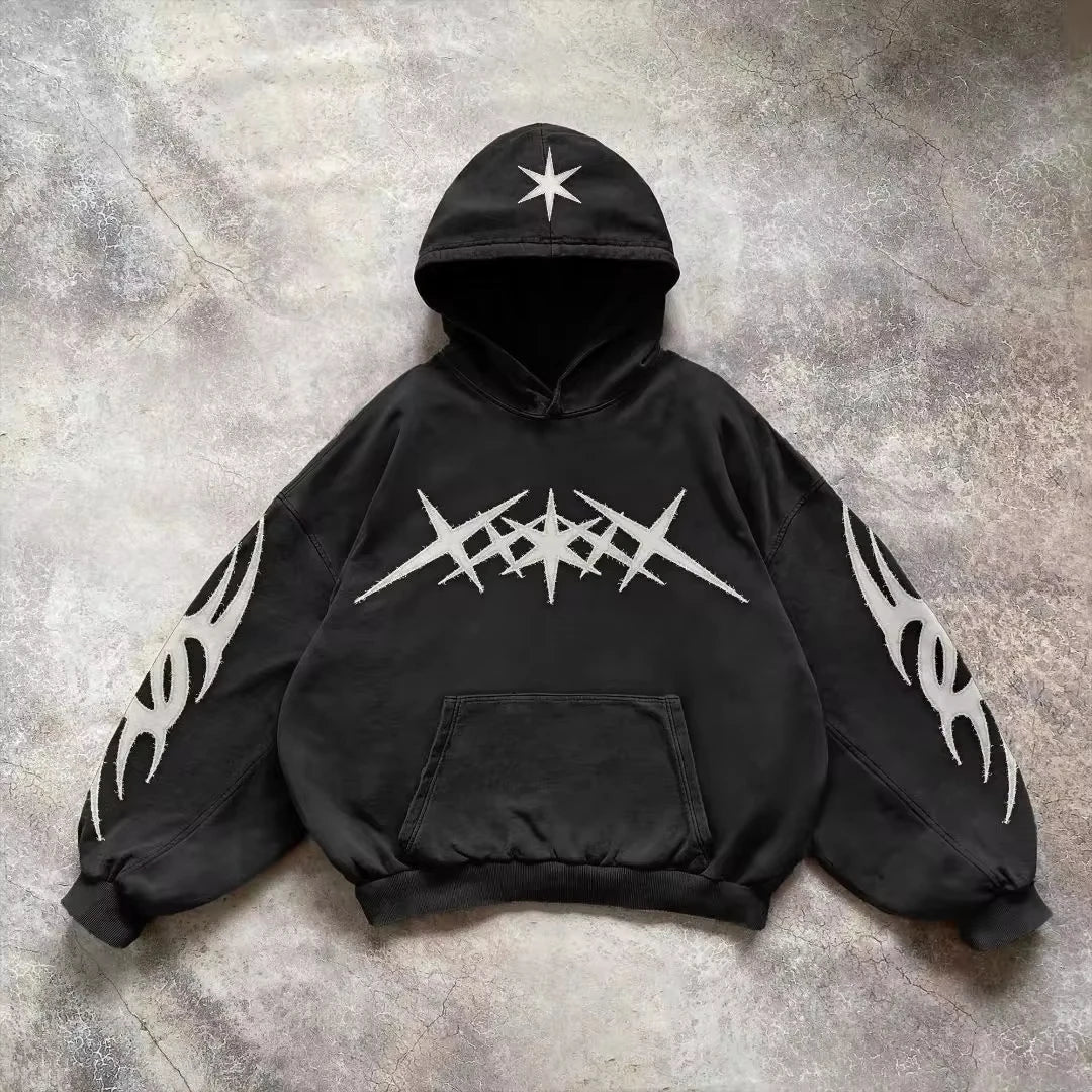 Retro Gothic Graphic Hoodie