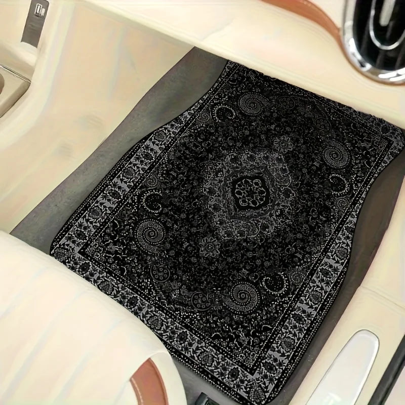 Car Floor Mats Rectangular Bandana Print