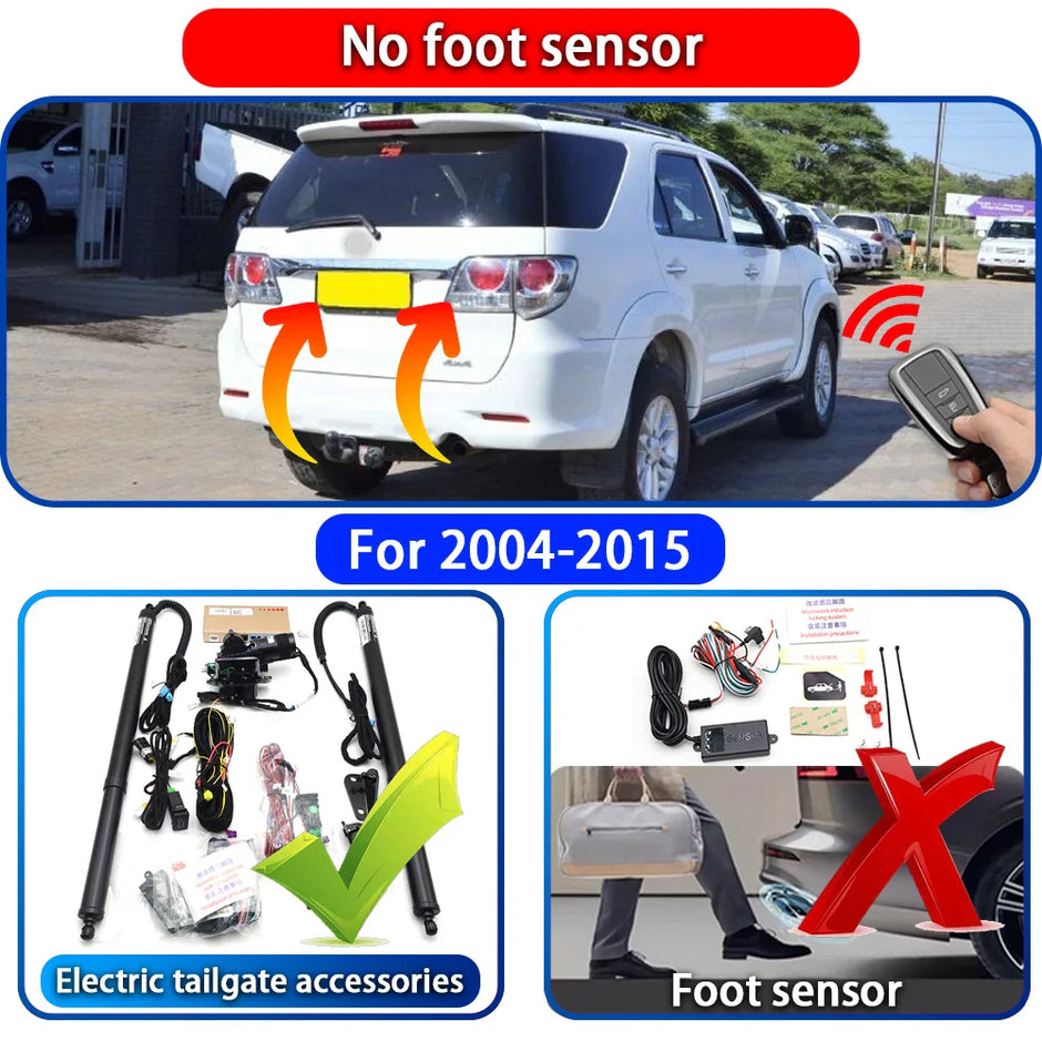 Smart Powered Tailgate System for Toyota Fortuner Hilux SW4 AN50 AN60 AN150 AN160 2004-2025