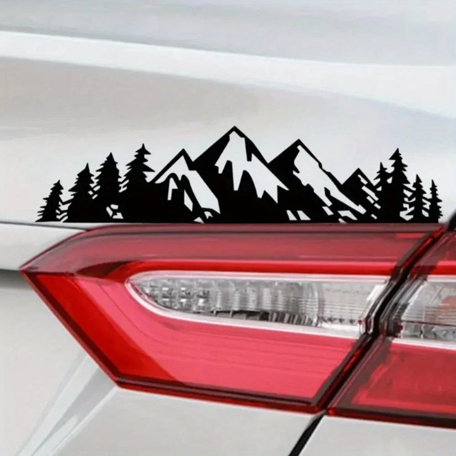 1PC Forest Snow Mountain Appearance Car Stickers