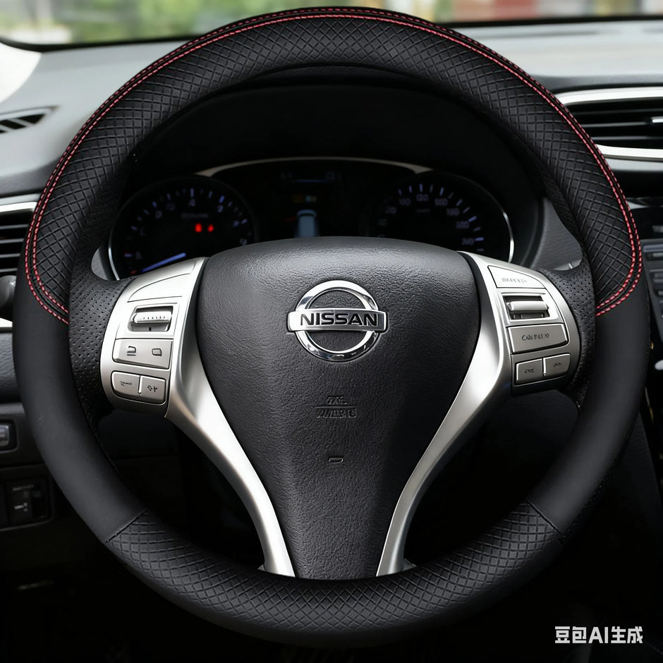 Car Steering Wheel Cover Artificial Leather For Nissan
