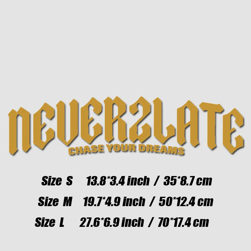NEVER 2 LATE JDM STYLE DECAL