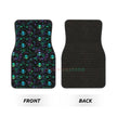 Gothic Black Skull 4PCS Crystal Velvet Car Floor Mat