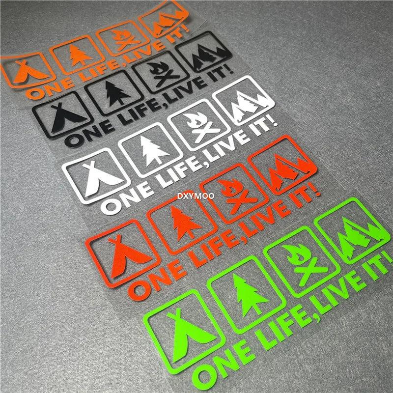 One Life Live it Camping Outdoor Enthusiast Car Sticker