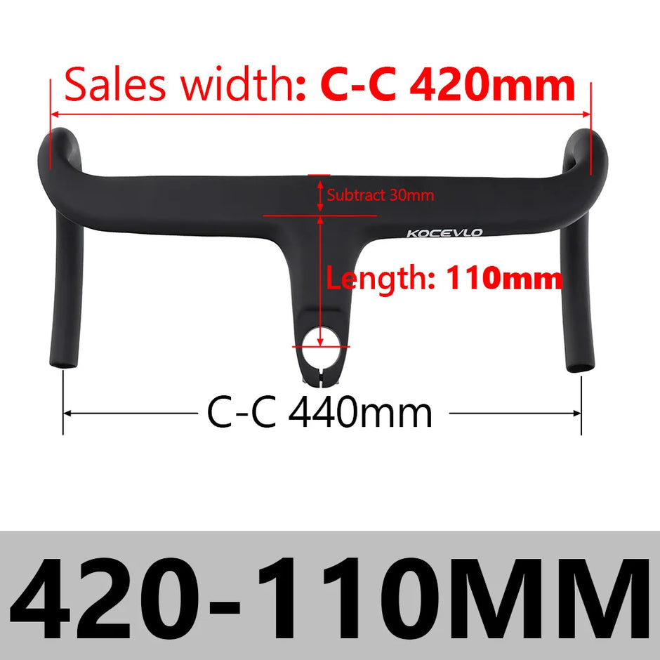 KOCEVLO X01 Full Carbon Fiber Road Bike Stem & Integrated Handlebar