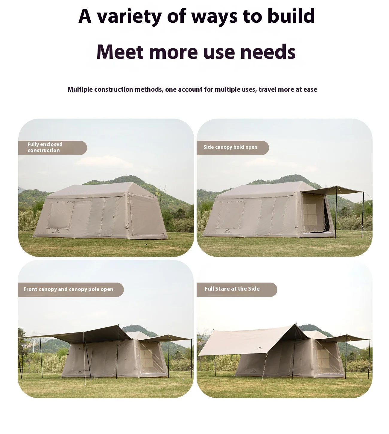 MOUNTAINHIKER Outdoor Inflatable Camping Tent – Large 5–8 Person (Hand Pump)