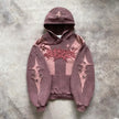 Harajuku Geometric Embroidery  Hoodies