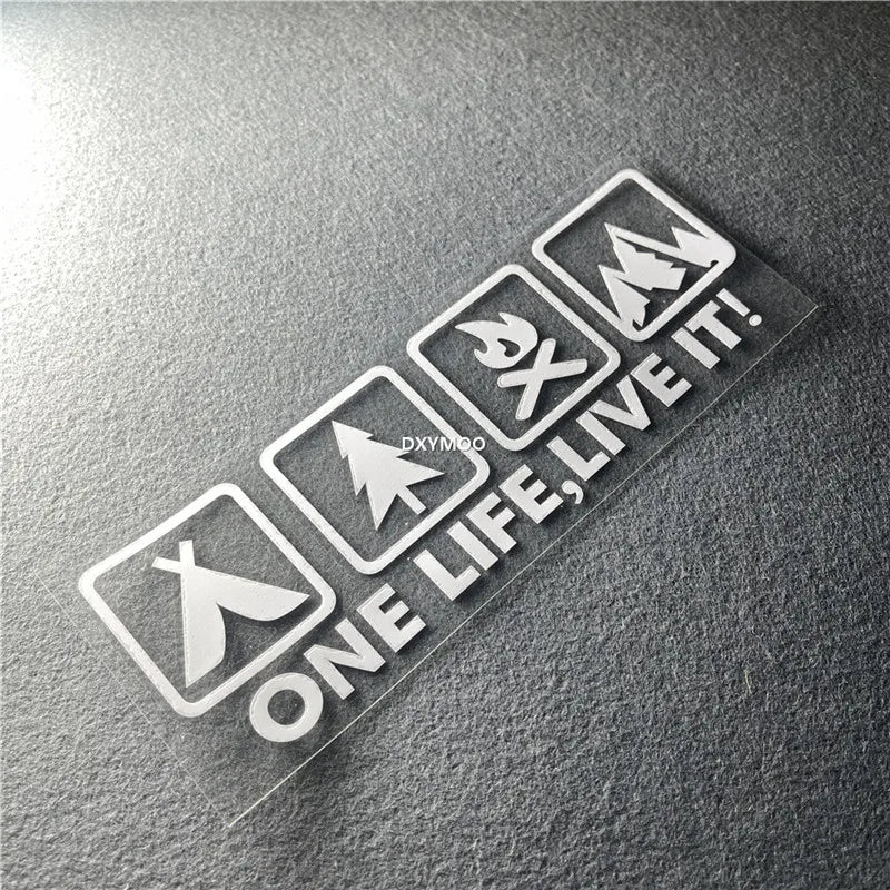 One Life Live it Camping Outdoor Enthusiast Car Sticker