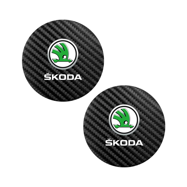 2pcs Black Interior Rubber Pads for Skoda Octavia, Kodiaq, Fabia, Superb, Karoq, Yeti, Rapid (Mk3 VRS)