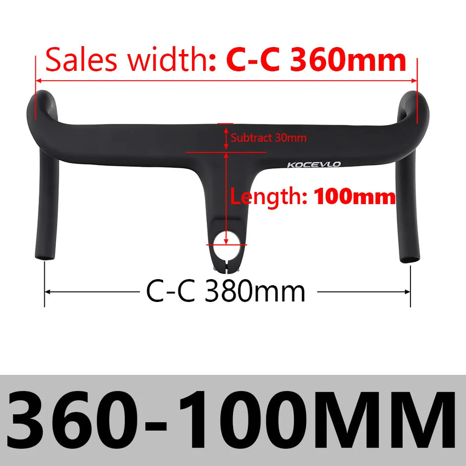 KOCEVLO X01 Full Carbon Fiber Road Bike Stem & Integrated Handlebar