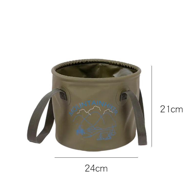 MOUNTAINHIKER Outdoor Foldable 10L Round Bucket Storage Bag