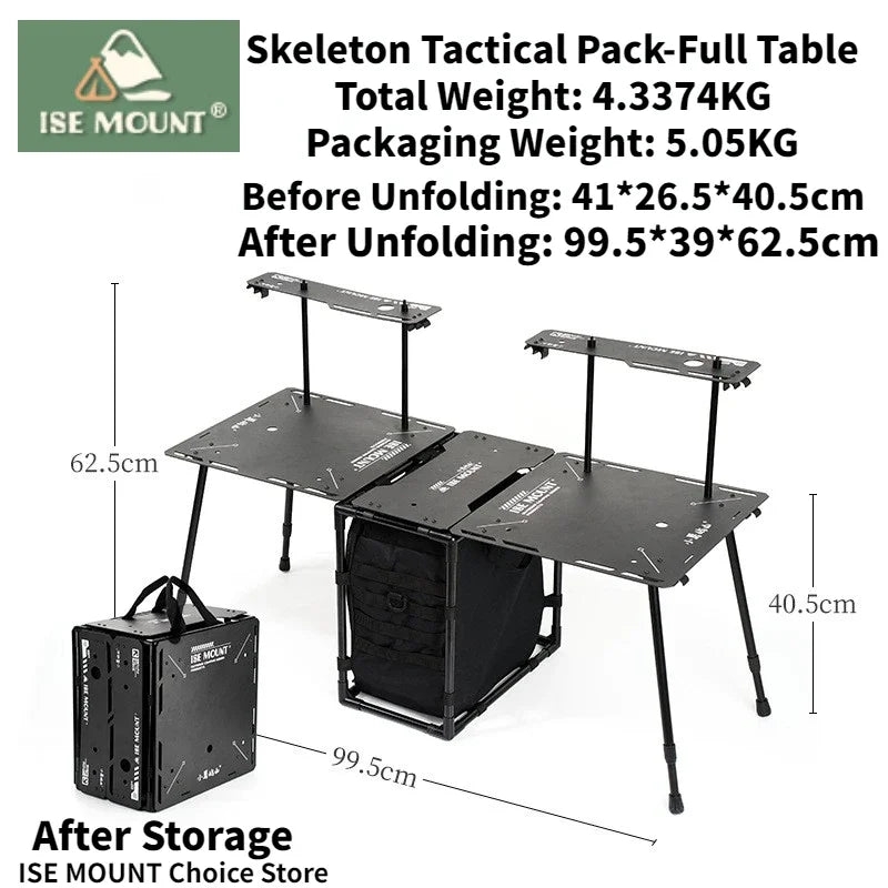 ISE MOUNT Outdoor Skeleton Tactical Table Pack