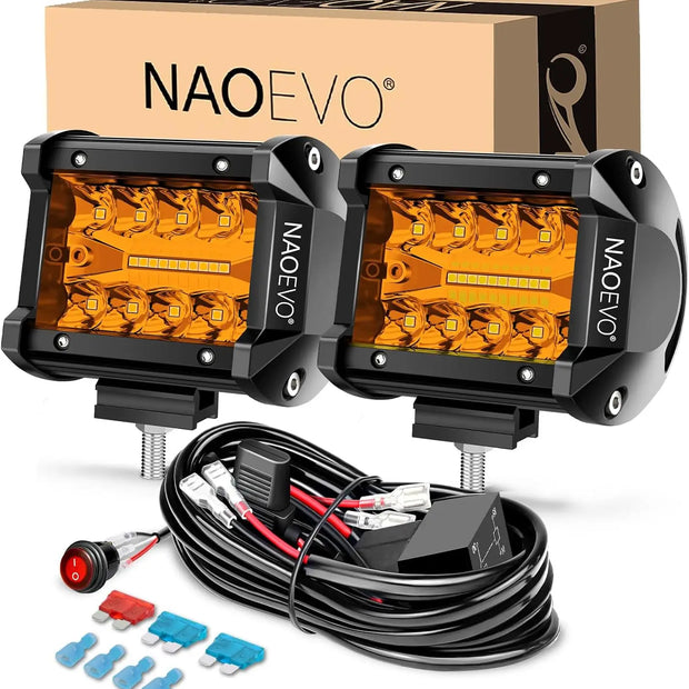 NAOEVO 4 Inch 2Pcs LED Pod Lights