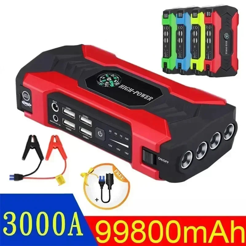 Car Jump Starter 3000A Power Bank and light