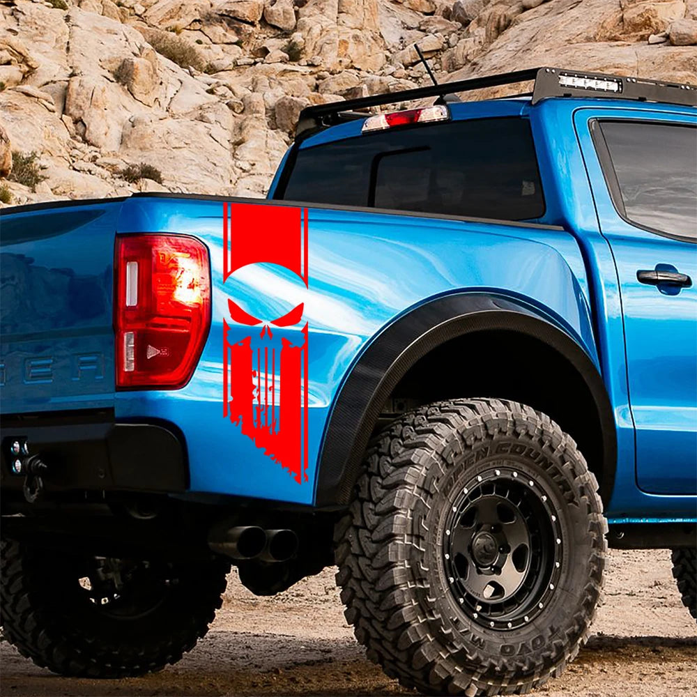 Ghost Pattern Stickers Universal Car Tail Decoration Decals Compatible with RAM GMC F-150 Hilux Frontier Isuzu Pickup trucks