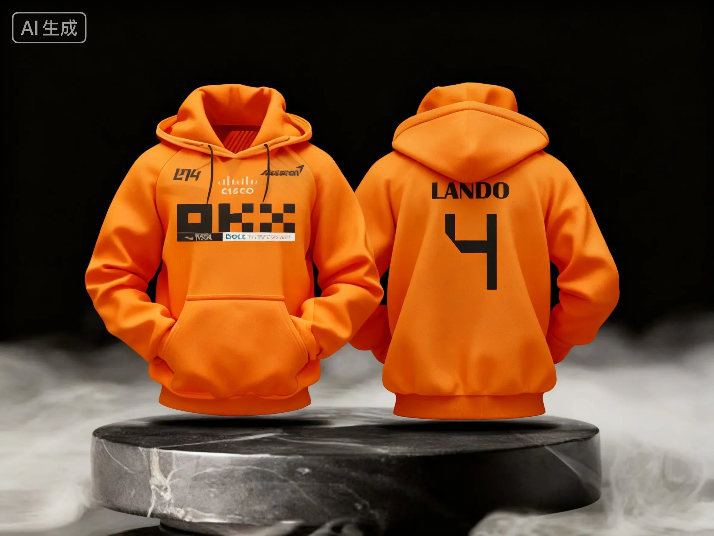 Lando Norris NO.4 2025 new racing style long sleeved hooded sweatshirt