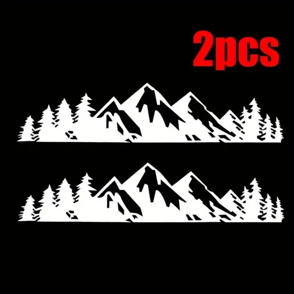 1PC Forest Snow Mountain Appearance Car Stickers
