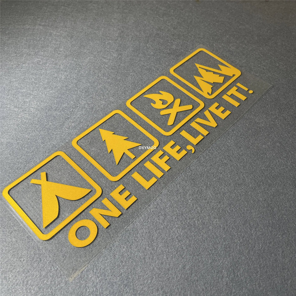 One Life Live it Camping Outdoor Enthusiast Car Sticker