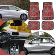 4 Pcs Car Floor Mats Bohemian Pattern