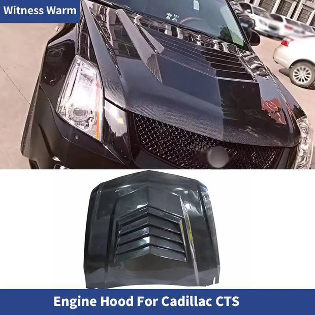 Carbon Fiber Front Engine Hood Cover – Cadillac CTS (2008–2012)