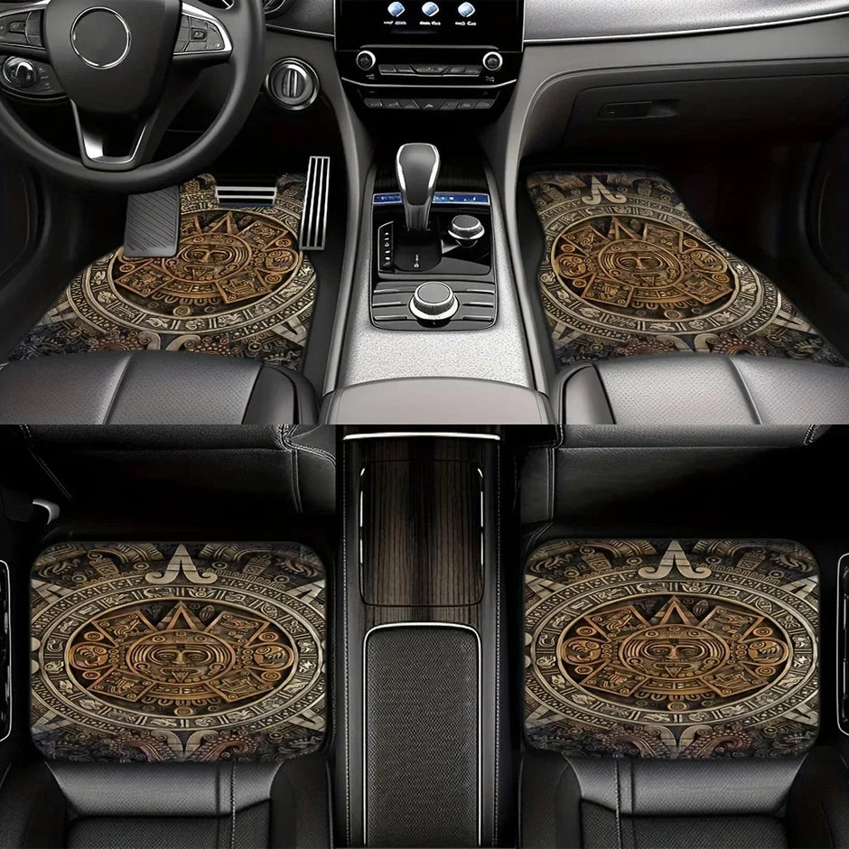 Antique Oriental Turkish Persian Carpet Car Floor Mats 4-Piece
