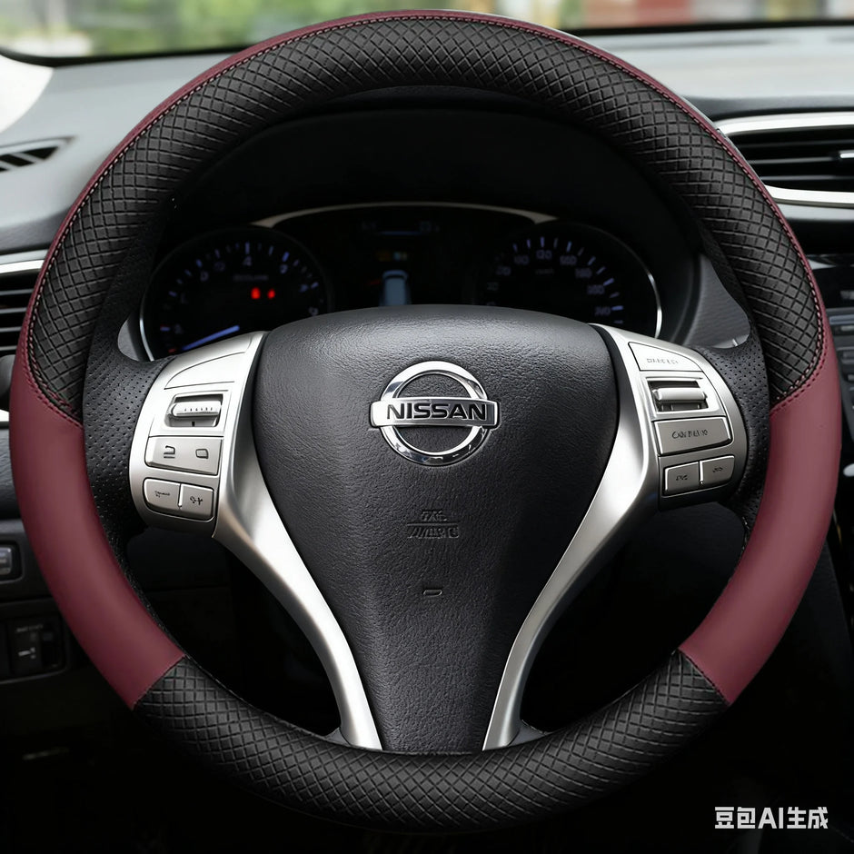 Car Steering Wheel Cover Artificial Leather For Nissan