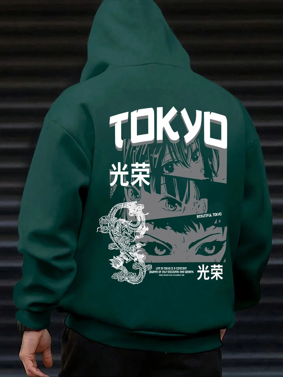 2025 Trend Printed Hooded Sweater – Men’s Hip-Hop Streetwear