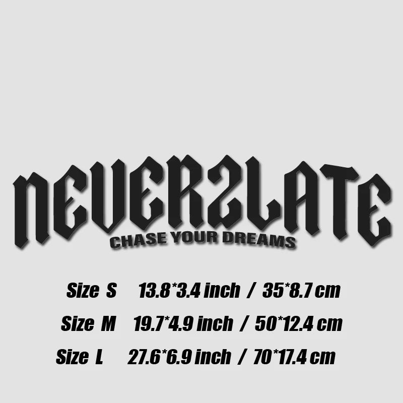 NEVER 2 LATE JDM STYLE DECAL