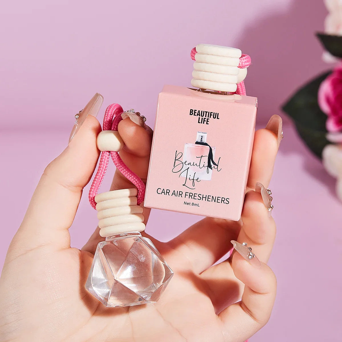 Pink car fragrance
