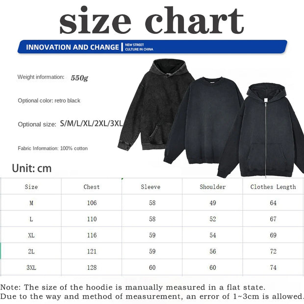 Berserk Wash Zip Up Hoodie