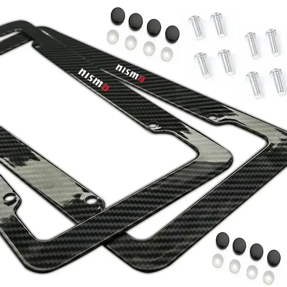 Universal Stainless Steel Carbon Fiber License Plate Frame – Nismo/Nissan Models
