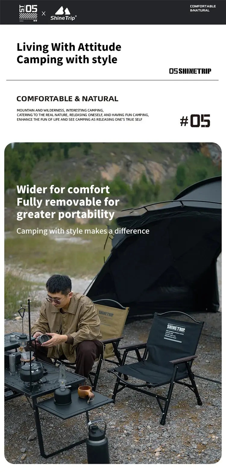 ShineTrip Outdoor Tactical Camping Chair