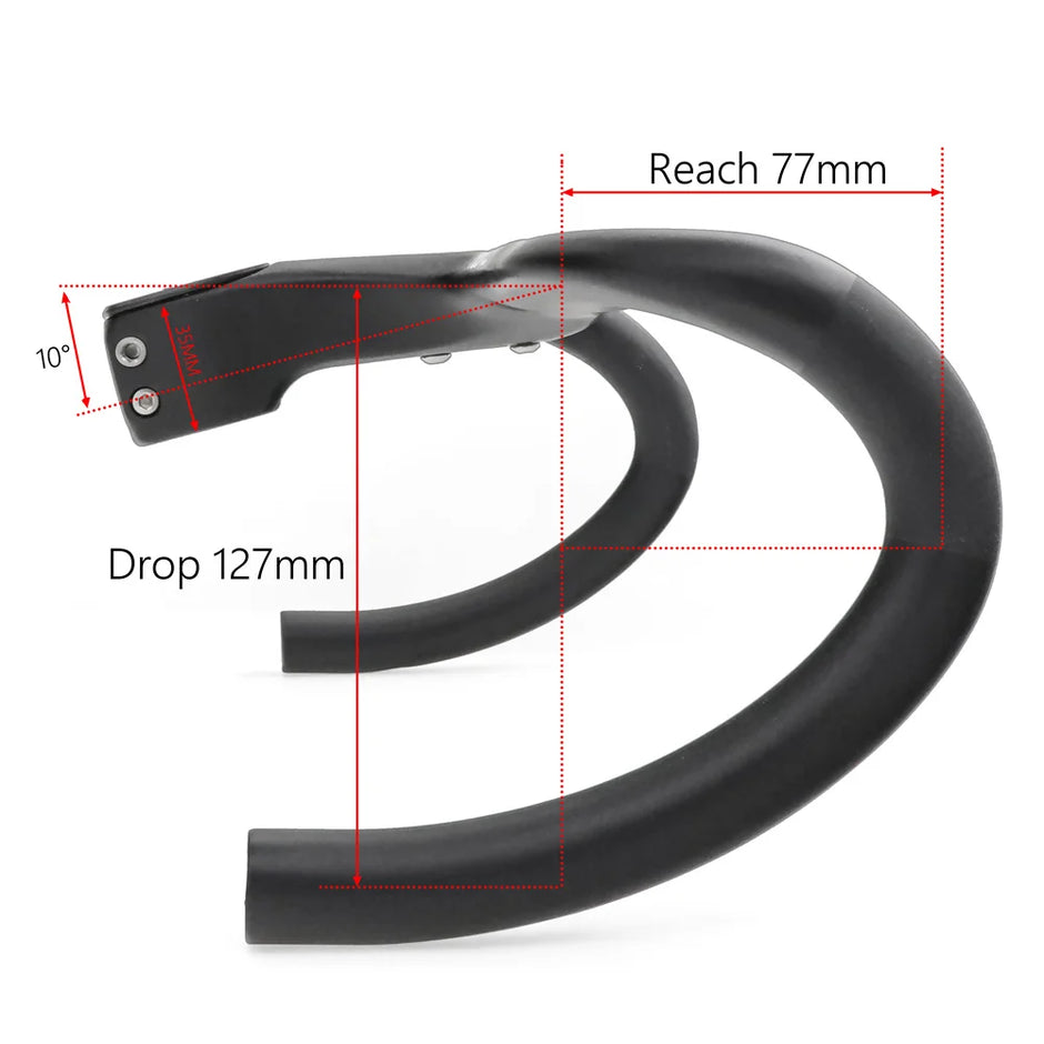 KOCEVLO X01 Full Carbon Fiber Road Bike Stem & Integrated Handlebar