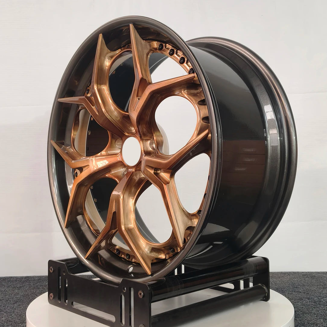 10 spoke Forged 2 Piece Bronze Black Aluminum Alloy Wheels