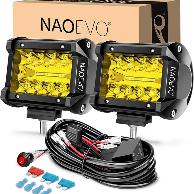 NAOEVO 4 Inch 2Pcs LED Pod Lights