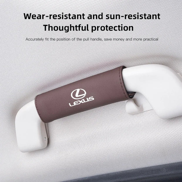Car Roof Armrest Handle Leather Protection Cover For Lexus