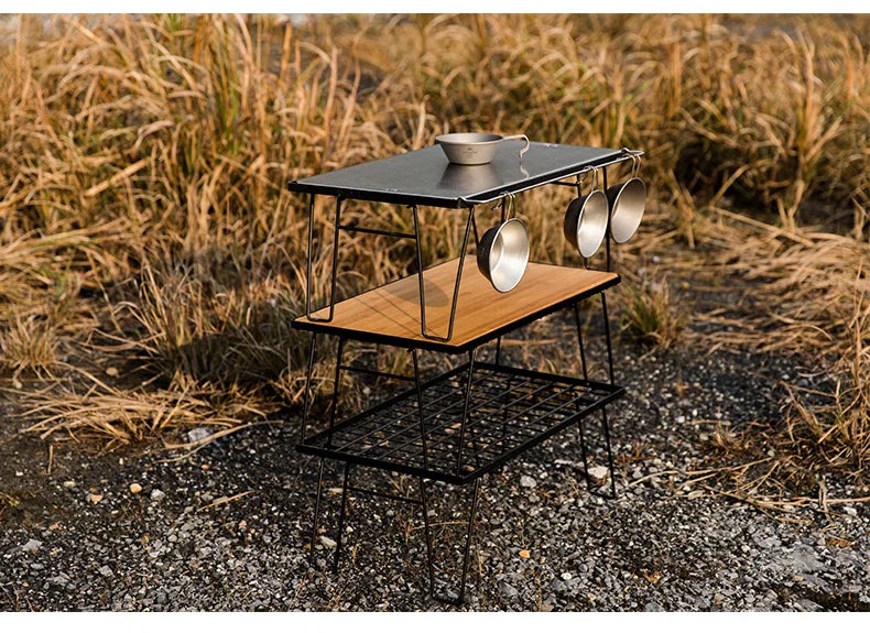 MOUNTAINHIKER Telescopic Folding Round Table