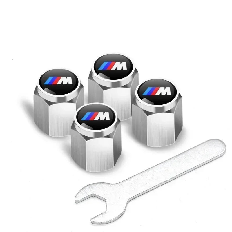 4Pcs Car Tire Valve Air Cap Set for BMW (E46–F15, M Series)