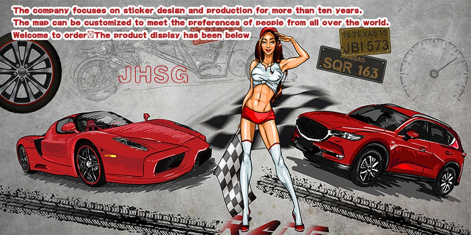 Japanese anime car stickers