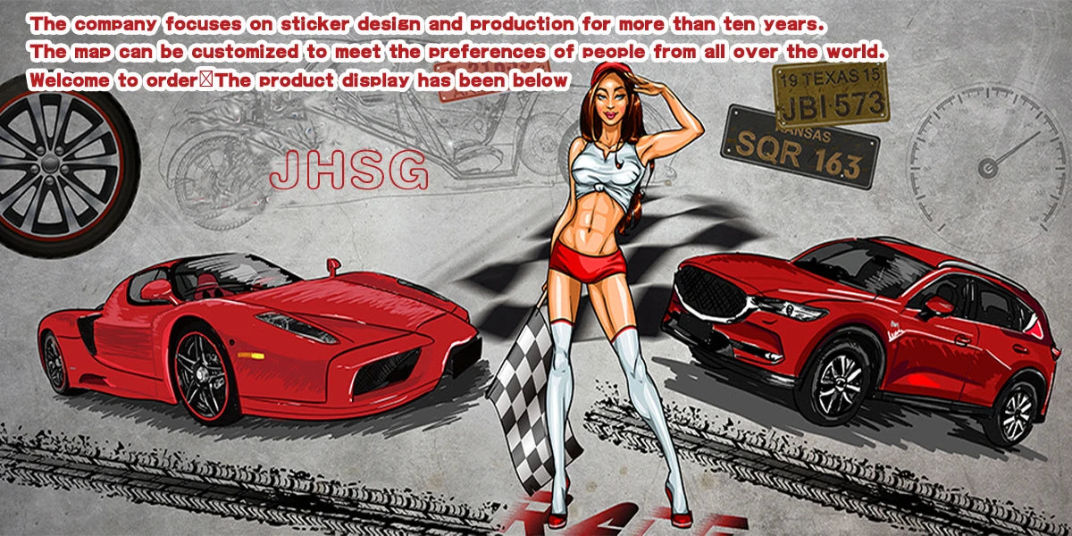Japanese anime car stickers