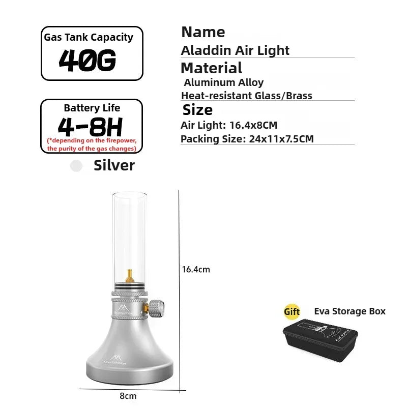 MOUNTAINHIKER Retro Candle Light Lantern with Glass Lampshade