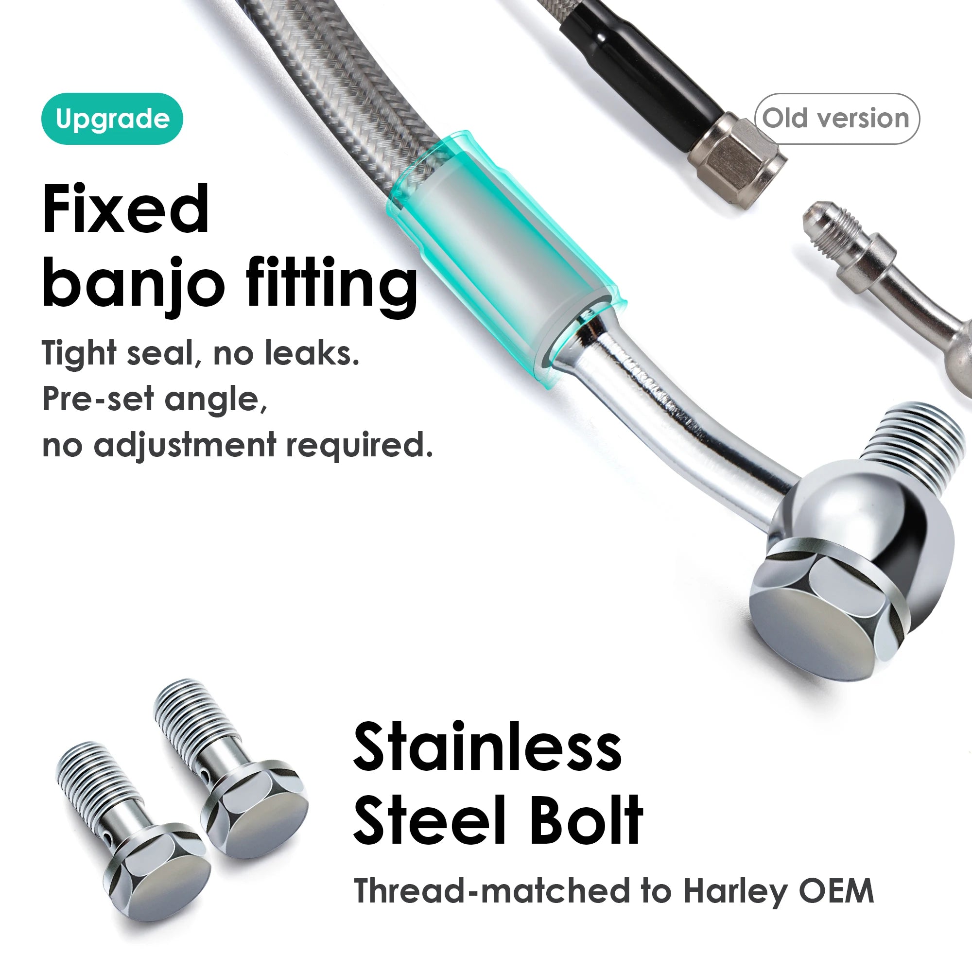 Stainless Steel Braided Brake Lines for Harley 2004-Up