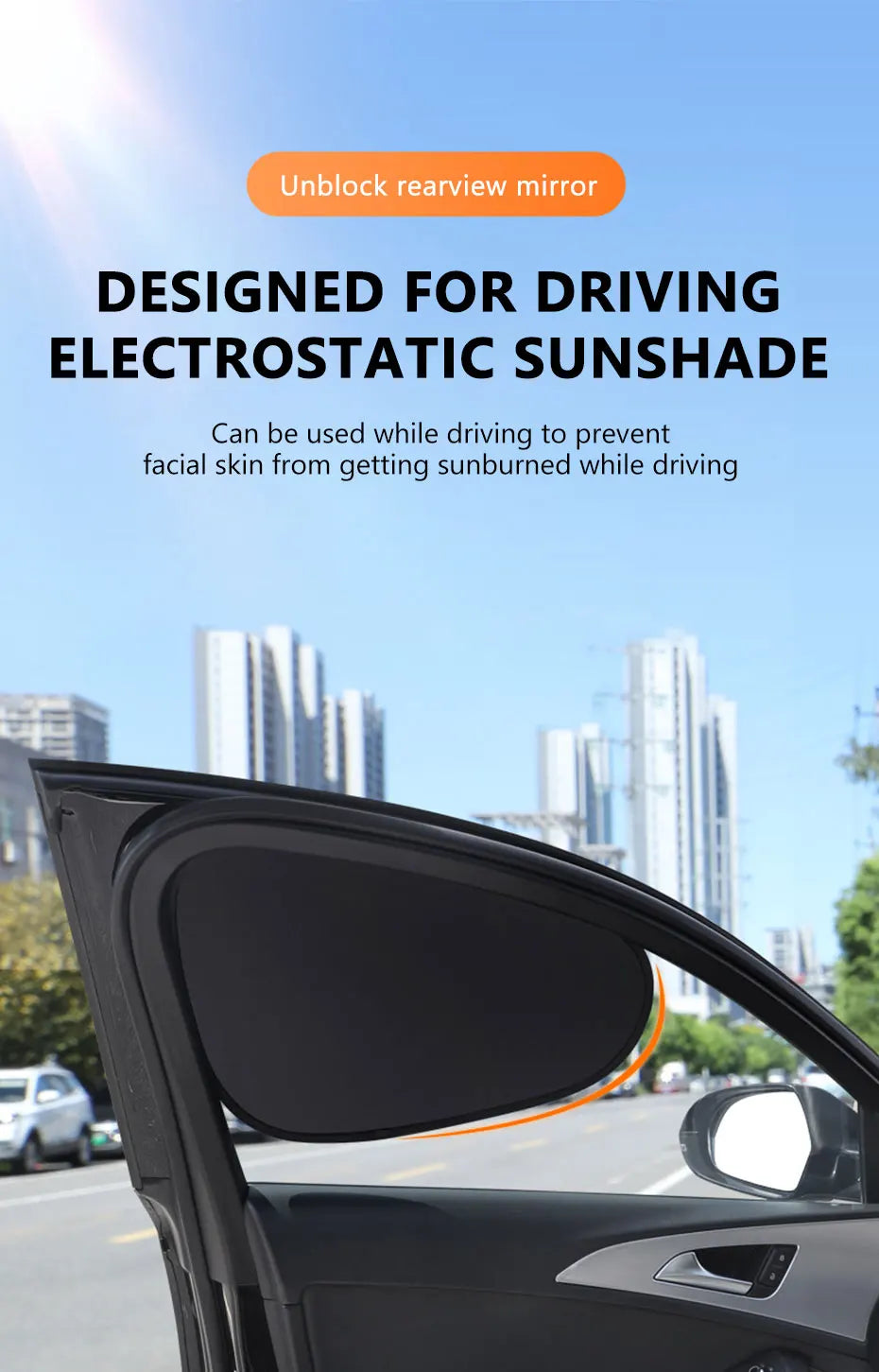 SEAMETAL Car Side Window Sunshade Protection  UV Blocking