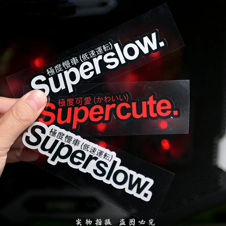 Superslow Supercute  Car Sticker JDM  Decal